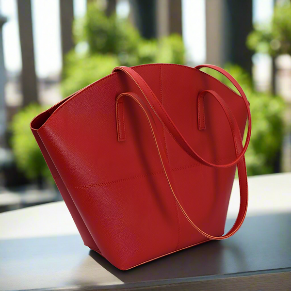 Tote Shoulder Bag_Rose Red