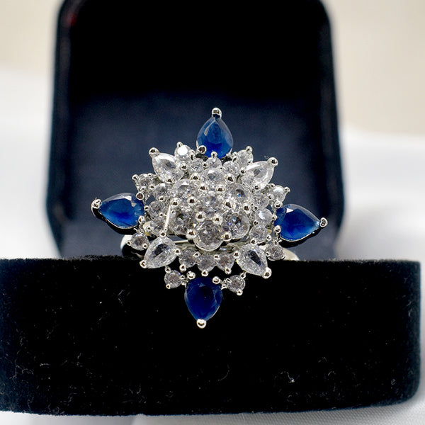 Sapphire Elegance: AD Ring