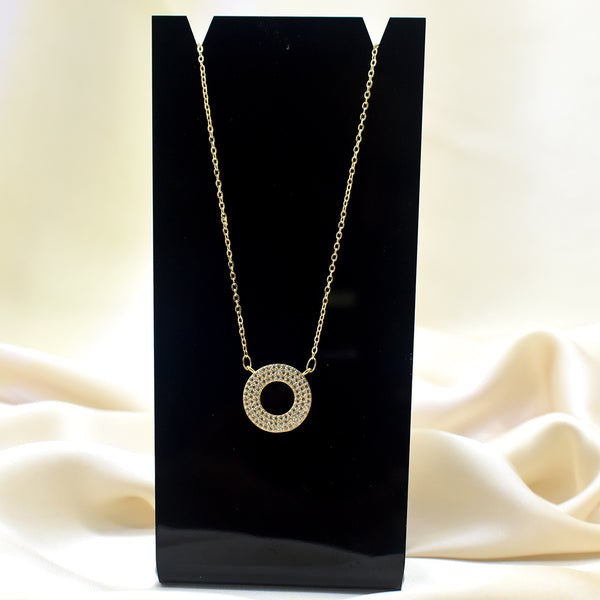 Eternal Elegance: Gold-Plated Circle Necklace