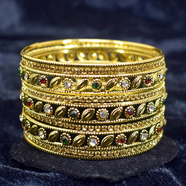 Golden Crimson Elegance Bangles