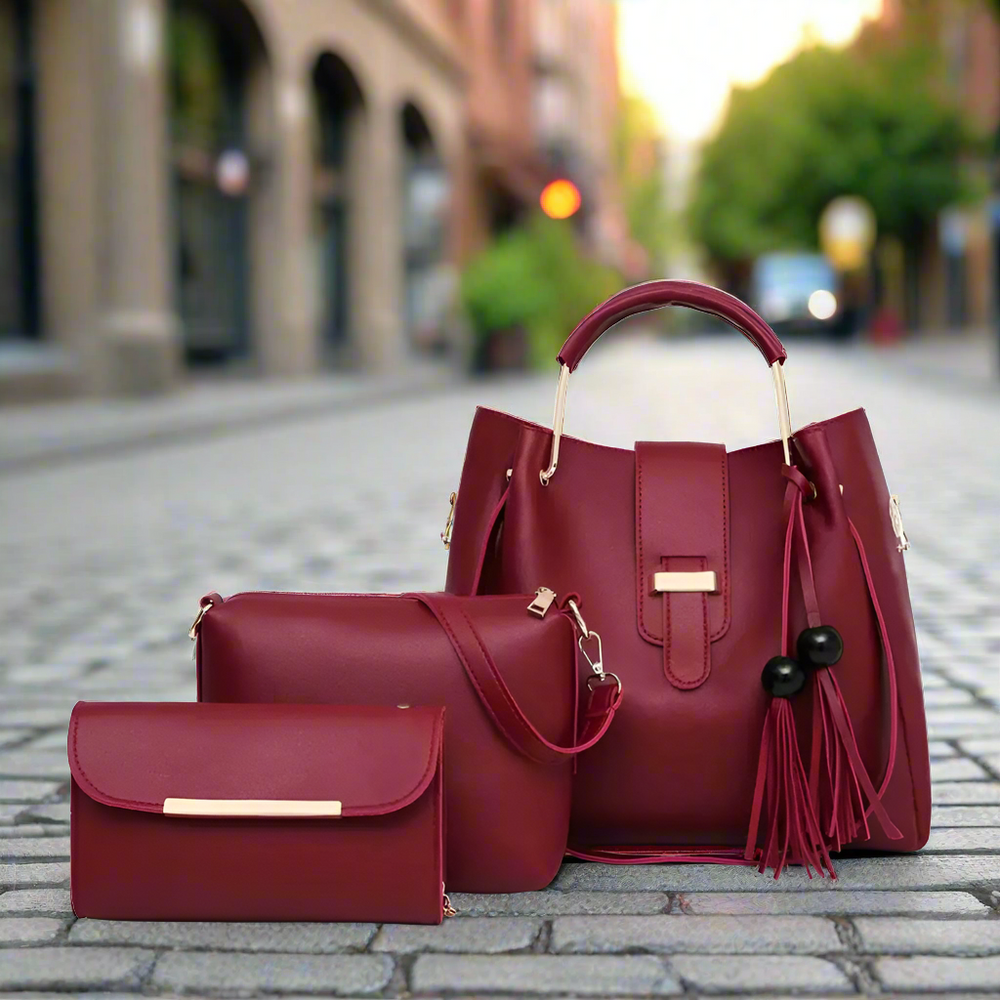 Maroon colour bag sale