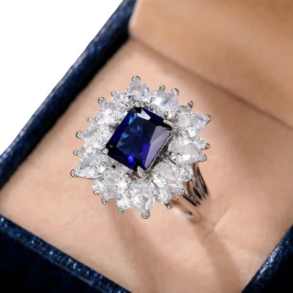 Royal Blue Sapphire Statement Ring