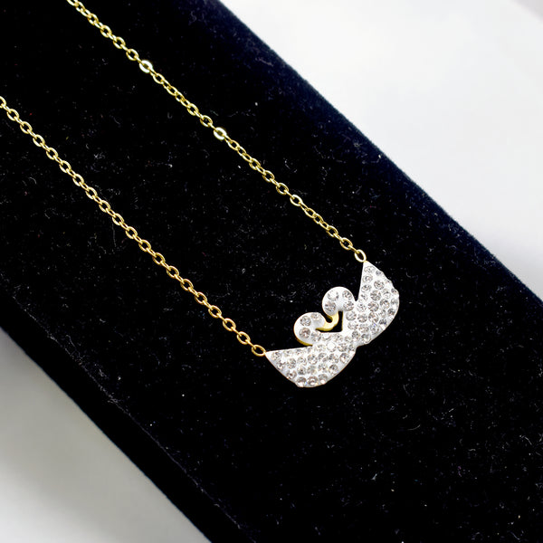 Dual Swan Grace: Double White Swan Necklace