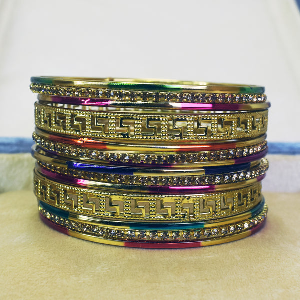 Golden Multicolor Indian Bangles