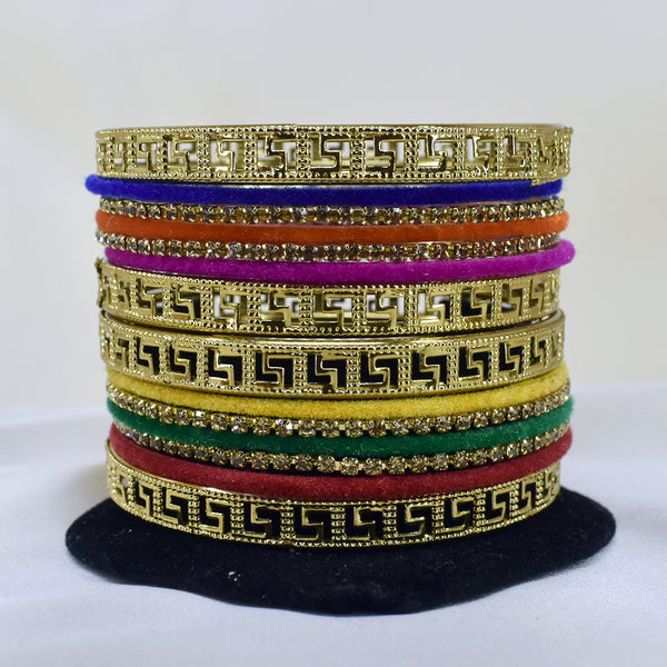 Exquisite Golden Multicoloure Indian Bangles