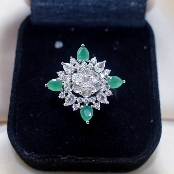 Emerald Elegance: Green Ad Ring