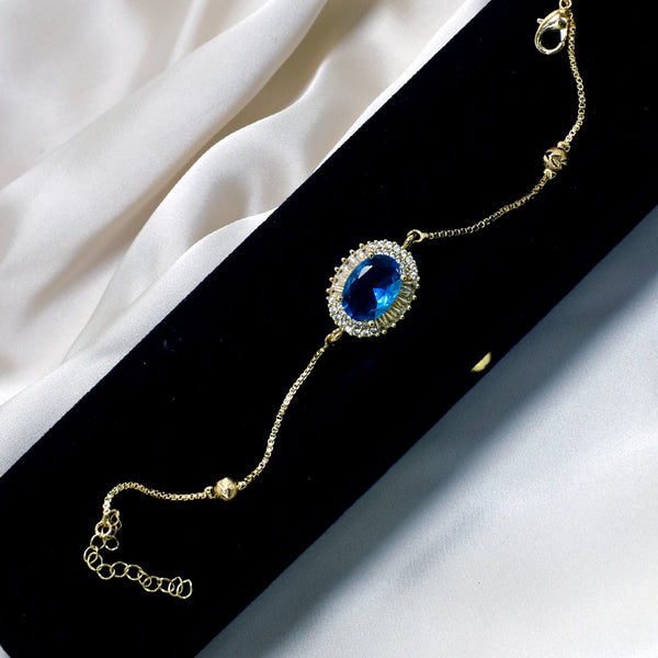 Center Blue Stone Bracelet for Graceful Glamour