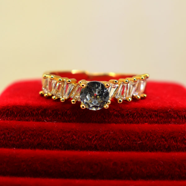 Rhinestone Golden Ring