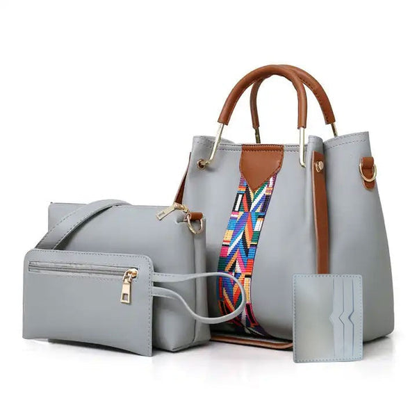 4 piece Grey Hand bag