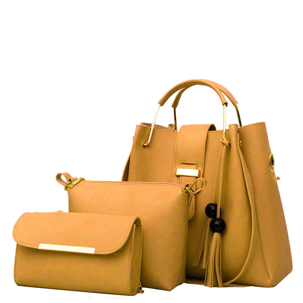 3 piece Yellow Hand Bag